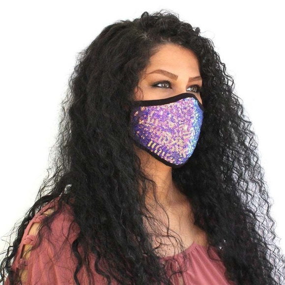 Accessories - Sequin Glitter Sparkly Bling Fashion Face Mask